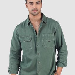 Beyoung Men Original Fit Solid Spread Collar Cotton Casual Shirt-image-31