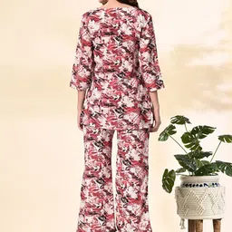 RANGREAL Printed Top With Palazzo Co-Ords image 5