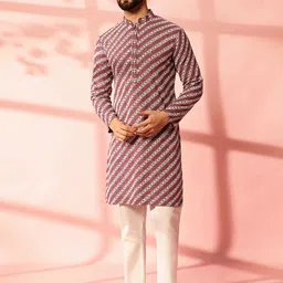 Anouk Men Embroidered Regular Sequinned Pure Cotton Kurta with Pyjamas-53