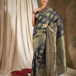 SHADOW & SAINING Woven Design Zari  Banarasi Saree-image-93