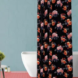 ArtzFolio Black & Pink Printed Waterproof Shower Curtain-picture-51