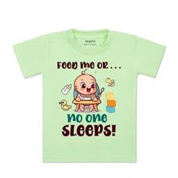 Arvesa Kids Typography Printed Applique T-shirt-image-32