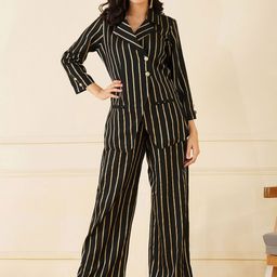 Stitchinc Royalty Tribe Striped Pure Cotton Jacket & Trouser-image-54