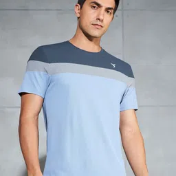 Technosport Men Colourblocked Antimicrobial Slim Fit Sports T-shirt with MATPIQ-image-99