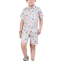 BAESD Boys Printed Shirt with Shorts-image-85