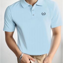 Moda Rapido Men Solid Polo Collar Cotton T-shirt-picture-10