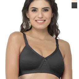 College Girl Pack of 2 Solid Full Coverage Lightly Padded Non-Wired Minimizer Bra-19