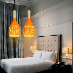 KINIS Orange 2 Pieces Aluminium Quirky Ceiling Lamp-image-101