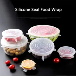 Seal Silicone Lid Food Silicone Reusable Stretch Lid 6 Pcs Different Size 6 inch, 4 inch, 2 inch Lid-image-37