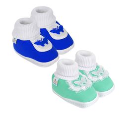 NESKA MODA Blue Cotton Booties-image-95