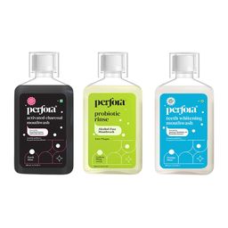 Perfora Set Of 3 Activate Charcoal, Probiotic Rise & Teeth Whitening Mouthwash- 200 ml-46