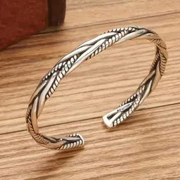 Bling Queen Unisex Silver-Plated Cuff Bracelet-picture-21