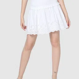 GAP Smocked Eyelet Hem Mini Skirt-picture-35