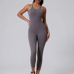 HRX by Hrithik Roshan Basic Shoulder Straps Jumpsuit-picture-10