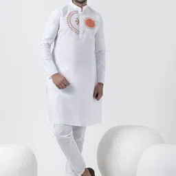 DEVOILER Men Ethnic Motifs Printed Regular Kurta with Pyjamas-33