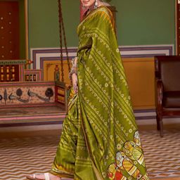 Mitera Ethnic Motifs Silk Blend Tussar Saree-picture-22