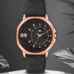 DOUBLERUN Men Skeleton Dial & Leather Straps Analogue Multi Function Watch H05NMT-39-16