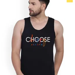 SLOWLORIS Pack Of 2 Printed Combed Cotton Gym Vest VSL26 CMB(CHS BLACK)(LOUD YELLOW)-picture-41