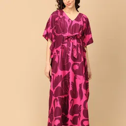 The Mom Store Printed Maxi Nightdress-image-72
