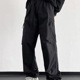 StyleCast x Revolte Men Straight Fit Pleated Cargos Trousers-image-40