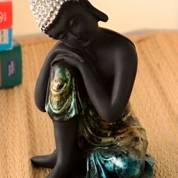 Webelkart Black & White Gautam Buddha Showpiece-image-44