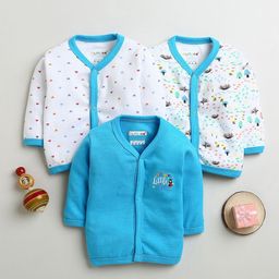 BUMZEE Infants Pack Of 3 Cotton Jhabla Vests-50