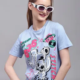 Free Authority Women Graphic Printed Round Neck Cotton T-shirt-image-61