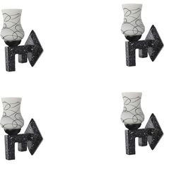 1ST TIME Black & White Set of 4 Printed Cylinder Shaped Wall Lamp-picture-30