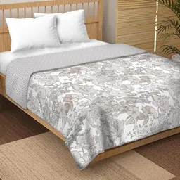 Anadhika Grey Floral AC Room Double Bed Dohar-picture-18