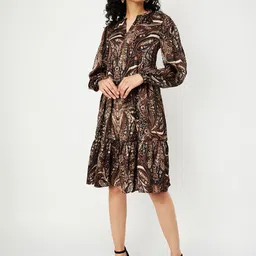max Animal Print A-Line Midi Dress-image-55