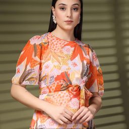 plusS Floral Print Top-image-74