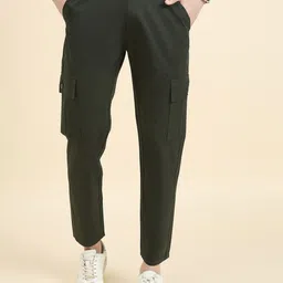 STUDIO NEXX Men Relaxed Flat-Front Cargo Styles Regular Trousers-image-49