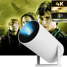 SACRO Smart Projector for Home 4K Support Rotabable Design withApp Netflix,YouTubeX362 (4500 lm / 1 Speaker / Wireless / Remote Controller) Portable Projector-3