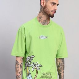 GRIFFEL Men Graphic Printed Round Neck Cotton Oversized T-shirt-picture-10