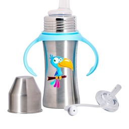 Adore Stainless Steel Feeding Bottle With Twin Handle - 250ml-image-65
