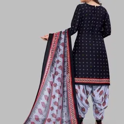 Unstitched Printed Cotton Blend Kurta & Patiyala Dress Material with Dupatta-image-98