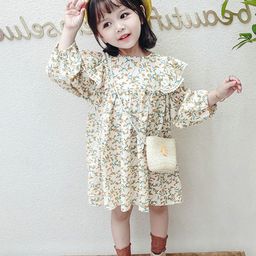StyleCast x Revolte Print Cape Sleeve A-Line Dress-image-68