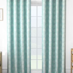 Story@home Turquoise Blue & White Set of 2 Floral Room Darkening Long Door Curtain-image-69