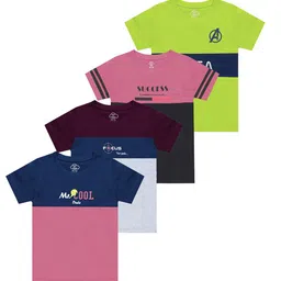 MIST N FOGG Boys 4 Colourblocked Applique T-shirt-12