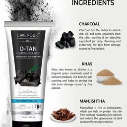 L'AVENOUR Set Of 2 D-Tan Charcoal Face Wash With Khas & Kojic Acid - 100 ml Each image 5