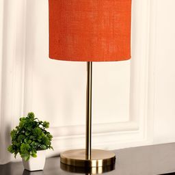 Aura Orange Metal Contemporary Cylindrical Shaped Table Lamp-image-43