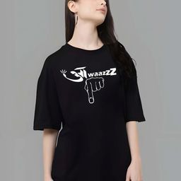 Moda Rapido Women Graphic Printed Round Neck Cotton Oversized T-shirt-picture-24