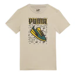 Puma Boys LOGO LAB Brand Logo Printed Pure Cotton T-shirt-image-93