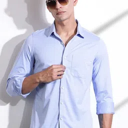 Thomas Scott Men Classic Slim Fit Opaque Casual Shirt-image-20
