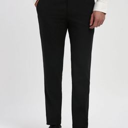 Peter England Men Slim Fit Mid-Rise Flat-Front Formal Trousers-picture-1