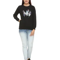 WOOL 4U Women Typography Printed Long Sleeves Sweatshirt-image-74