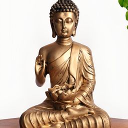 INTERNATIONAL GIFT Gold-Toned Buddha Idol Showpiece-image-48