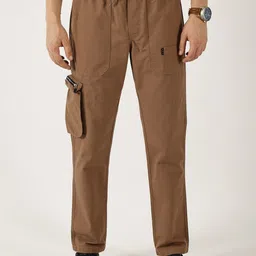 Thomas Scott Men Smart Regular Fit Mid-Rise Easy Wash Cotton Cargos-image-68