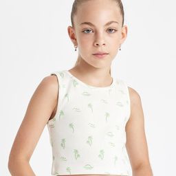 DeFacto Girls Conversational Printed Round Neck Cotton Top-picture-10
