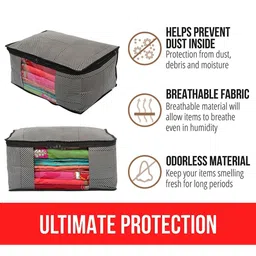 Kuber Industries Grey Set of 3 Regular Multi-Utility Organisers image 4